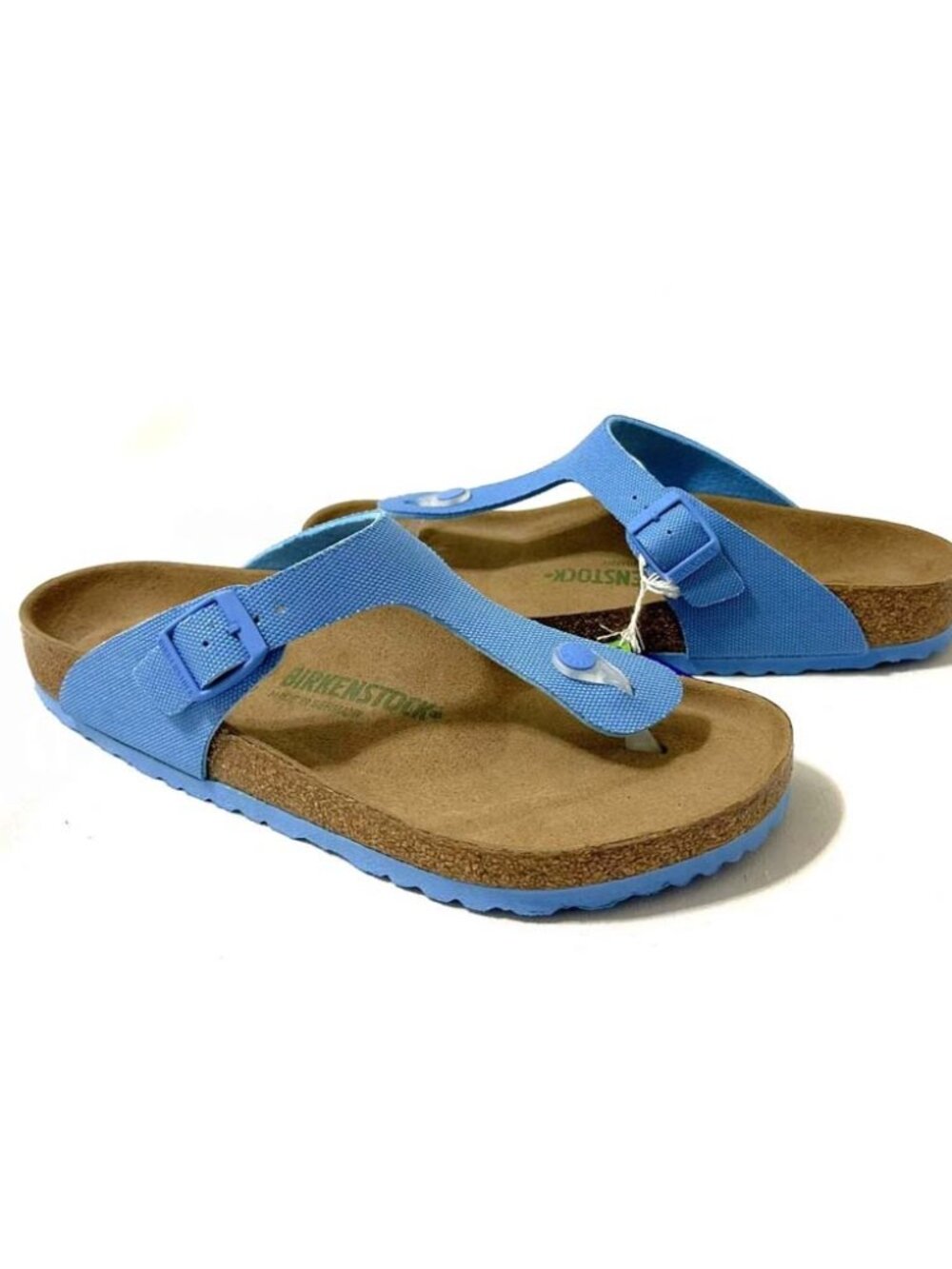 NWT Birkenstock Gizeh Vegan Textile Canvas Thong Sandals Sky Blue 40